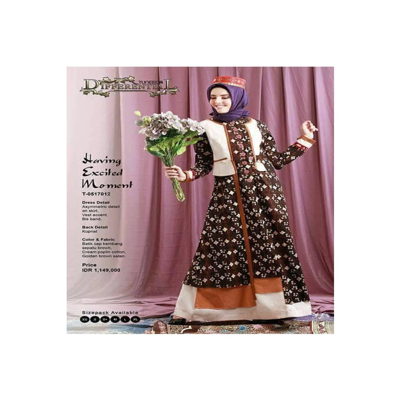 GAMIS BATIK MADURA / GAMIS TUNEECA / BATIK CAP MODERN / 0517012