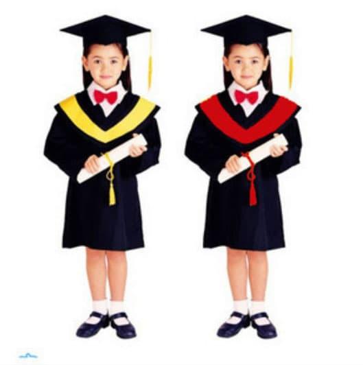 Baju Kostum Wisuda Untuk Anak Laki-Laki Dan Perempuan Termasuk Topi