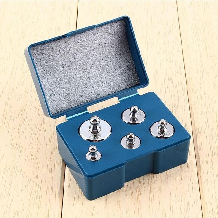 BEST SELLER - Mini Set Batu Besi Baja Silver Bandul Anak Timbangan Digital Kalibrasi