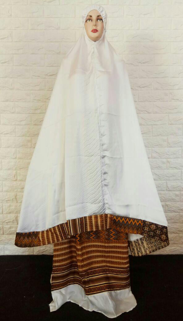 Mukena Dewasa Bahan Semi Sutra Halus Mix Batik
