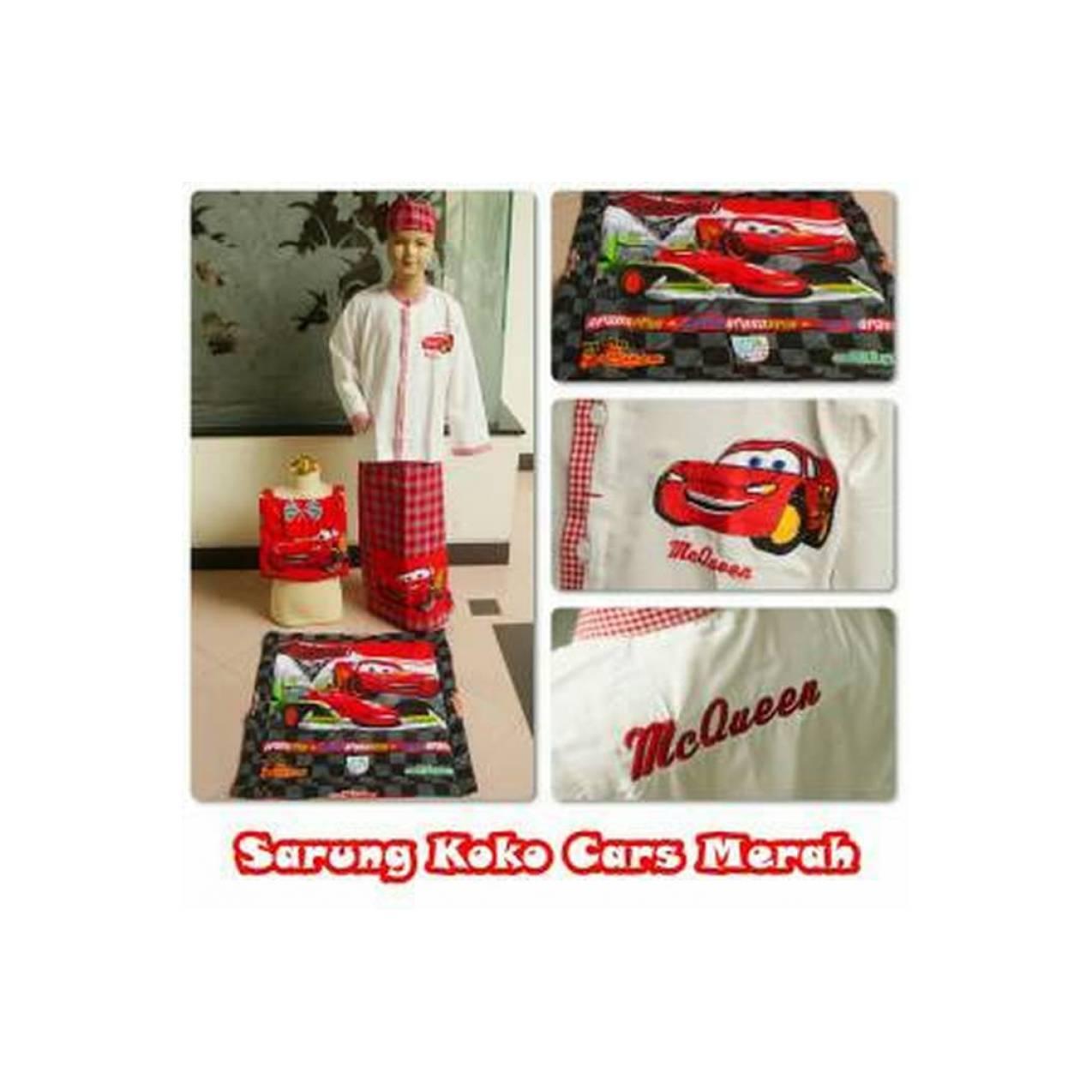 TERMURAH Baju Anak koko set sarung karakter cars (uk L)