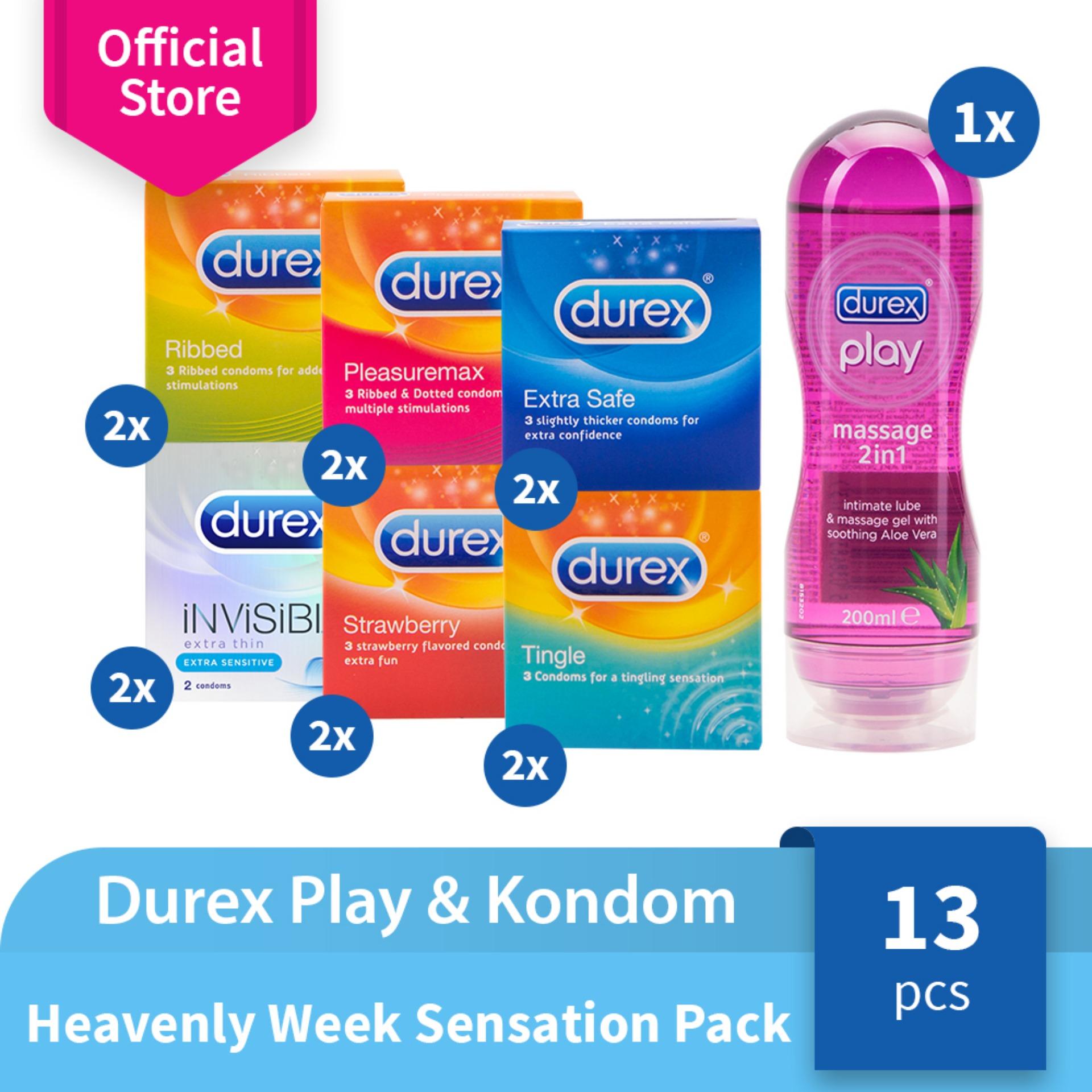 Durex Heavenly Week Sensation Pack - Kondom Pria Sensasi Tahan Lama