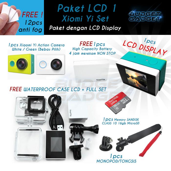 Paket Xiaomi Yi Camera + LCD Display Full Set (Paket LCD 1)