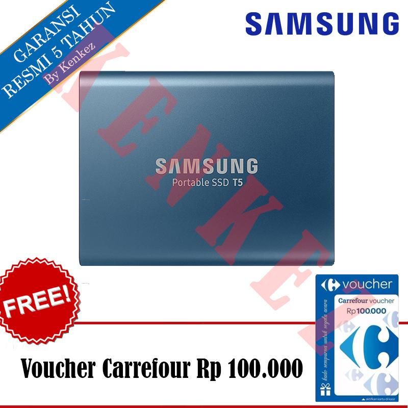 Samsung Portable SSD T5 250GB - Biru + Voucher