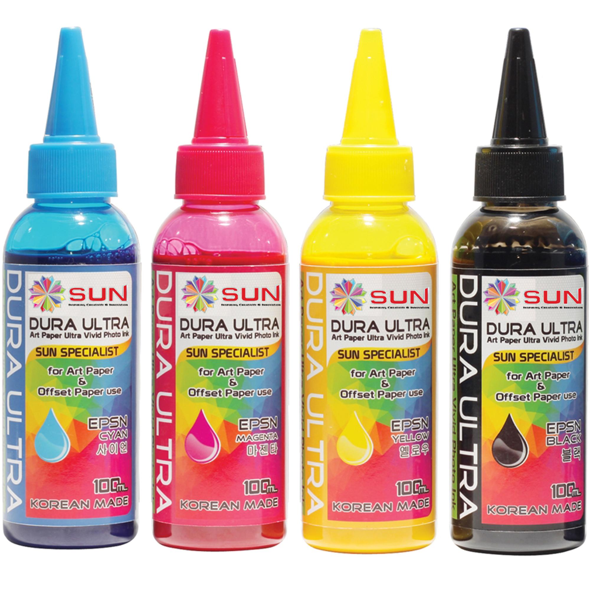 Tinta Art Paper Epson SUN Dura Ultra Vivid Photo Ink 1 Set 4 Warna 100ml