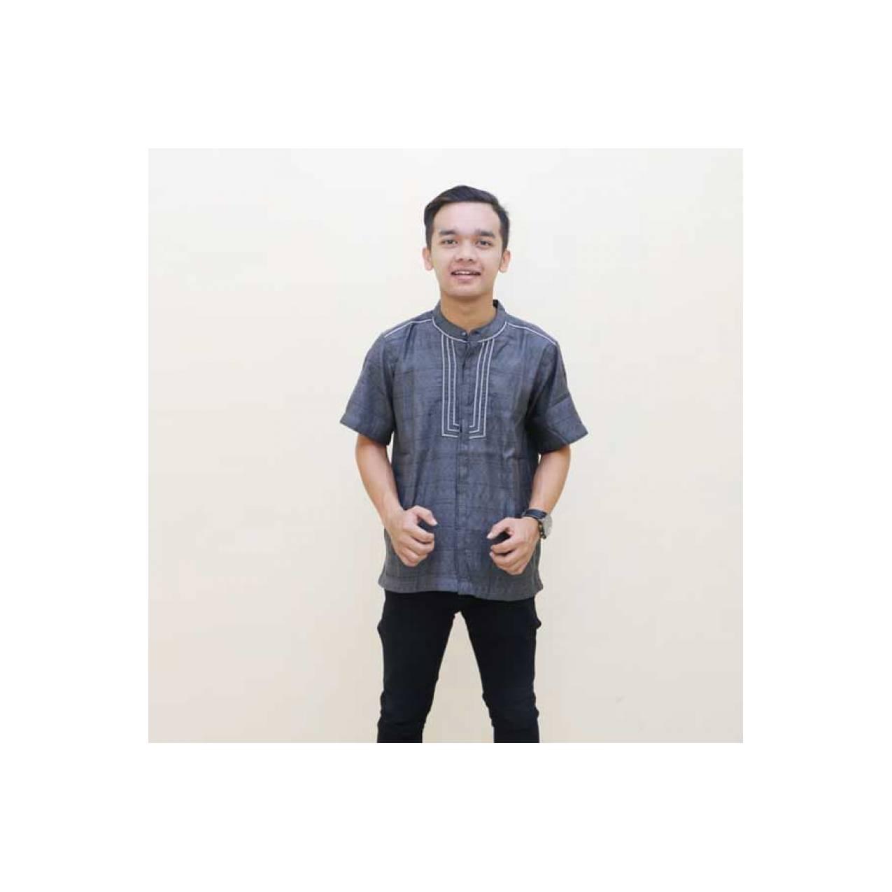 Kemeja Pendek Cardinal 048 KOKO 00338P01A - Abu -abu Tua, S