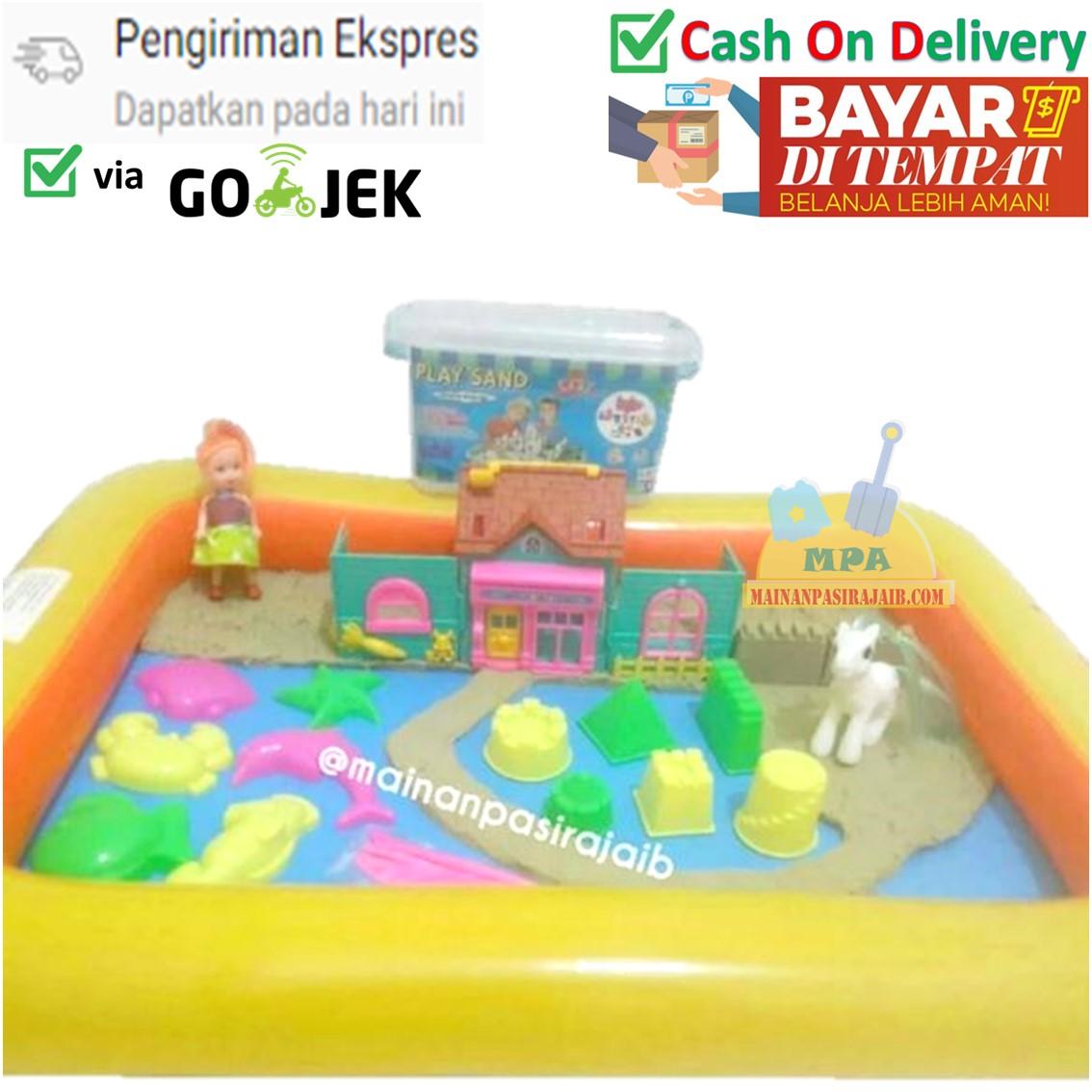 Mainan Edukatif Pasir Ajaib Paket Play Sand Dengan Villa Preety Set