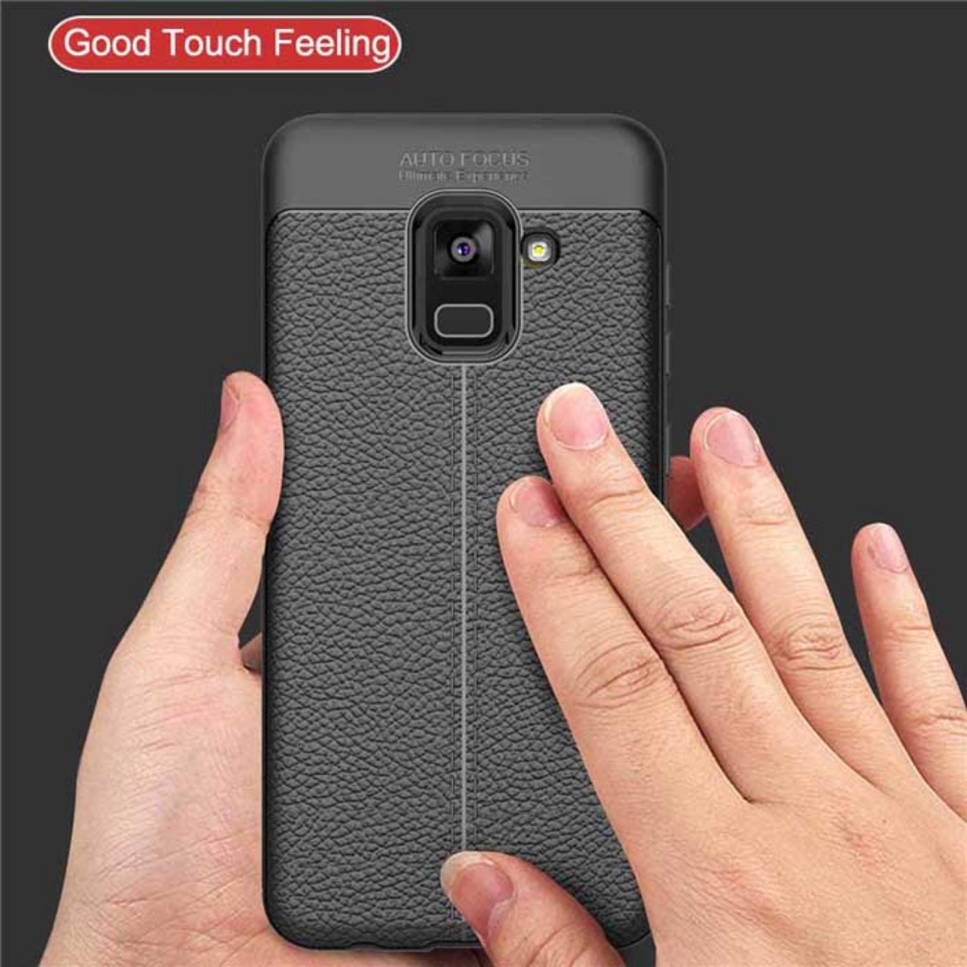 Original Ipaky Kulit The Ultimate Experience Case For Samsung Galaxy A8 Plus 2018 Protective Shell Suit - Black
