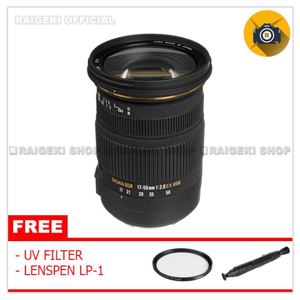 Sigma 17-50mm F2.8 EX DC OS HSM Lens for Canon (Free UV Filter + Lenspen) - Original