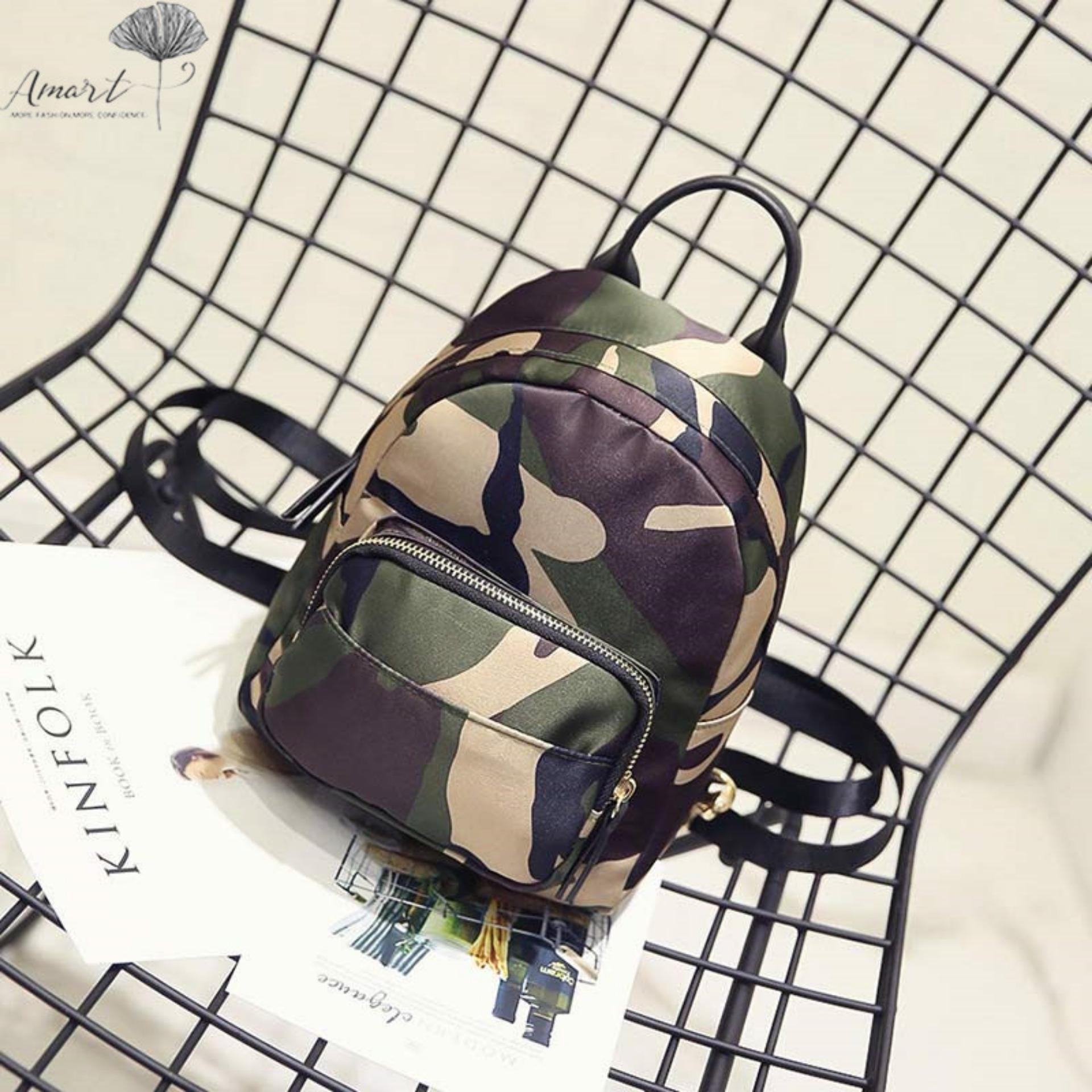 Amart Tas Ransel Musim Panas Wanita Tas Mini Remaja Tas Sekolah Bepergian Belanja Kencan Kasual Bahan Nilon Fashion Wanita Cocok untuk Hadian