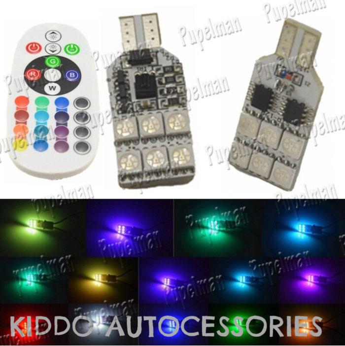 Aksesoris Mobil Lampu Led T10 12 Titik RGB Remote Lampu Senja Lampu Kabin mobil Avanza Xpander Calya Innova Gran Max Brio Satya Sigra Xenia Rush Ertiga HRV Ayla Terios Agya Mobilio APV Pajero Sport Fortuner CRV Sienta BRV Sienta Livina Jazz Asesoris Mobil