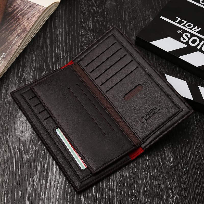 Model baru Kulit lembut dompet pria model panjang Tipis anak muda modis dompet tas tangan casual minimalis tas pelajar Jepang Korea pasang