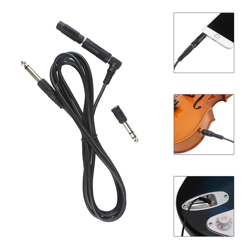 3 M 6.35 Mm Steker Stereo untuk Soket Colokan Kabel Ekstensi Headphone Gitar Memimpin dengan 3 Adaptor