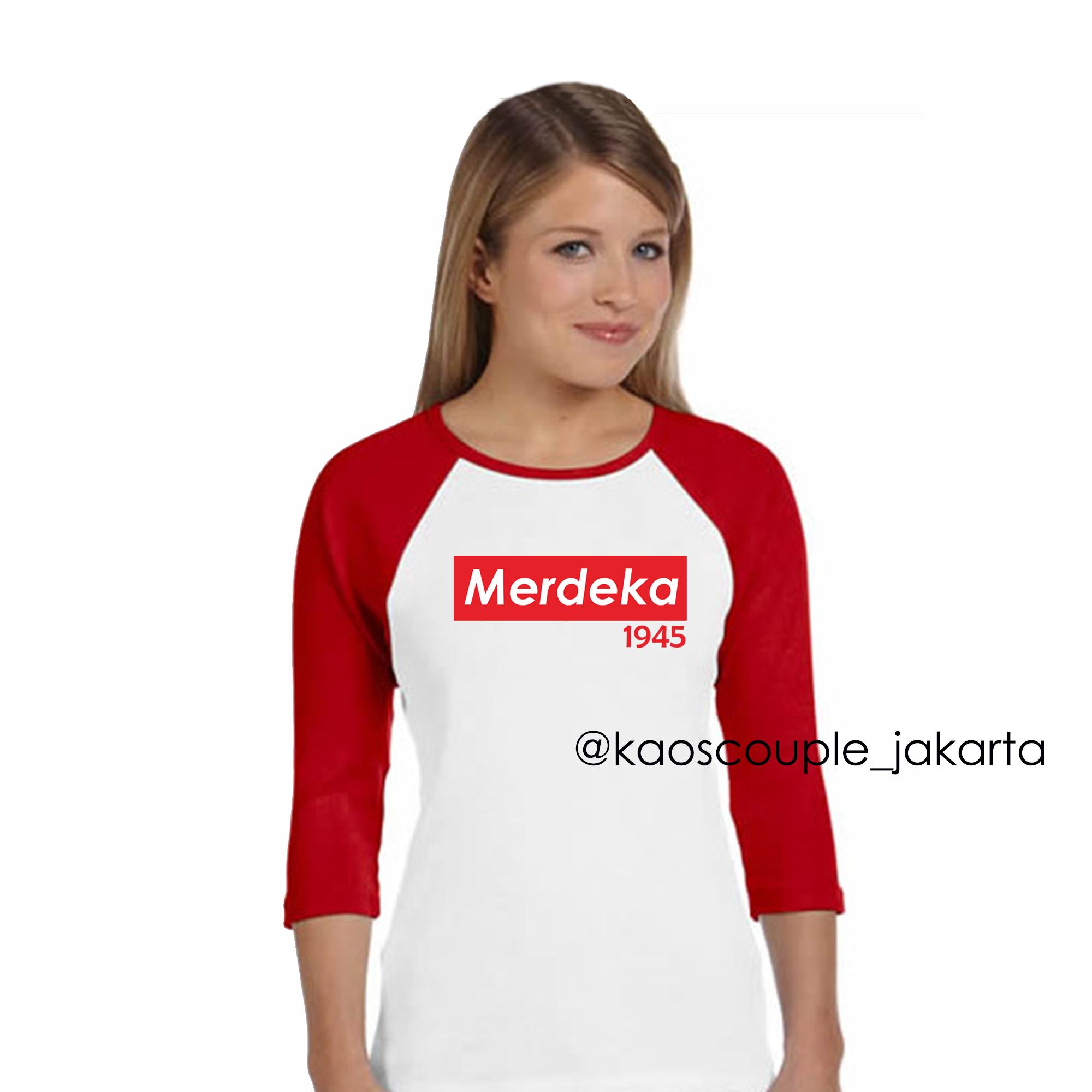 Kaos Raglan Merah Putih HUT kemerdekaan RI ke-73 Pria Wanita (Unisex) Panitia Tujuhbelasan Agustus