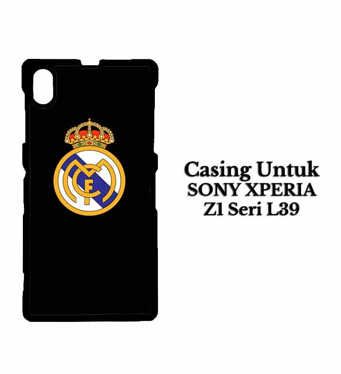 Casing XPERIA Z1 real madrid dark fix Custom Hard Case Cover