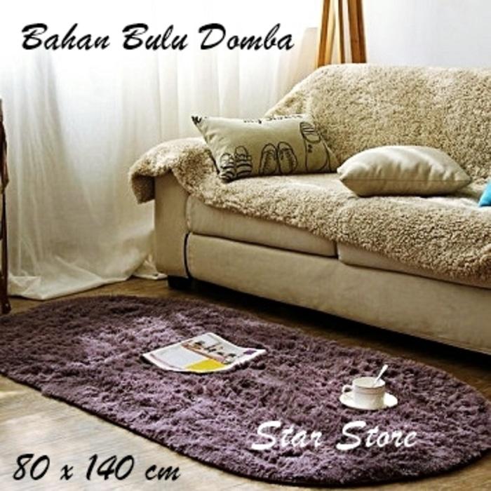 Karpet Bulu Domba Super Oval 80 x 140 cm - Jyg1sL