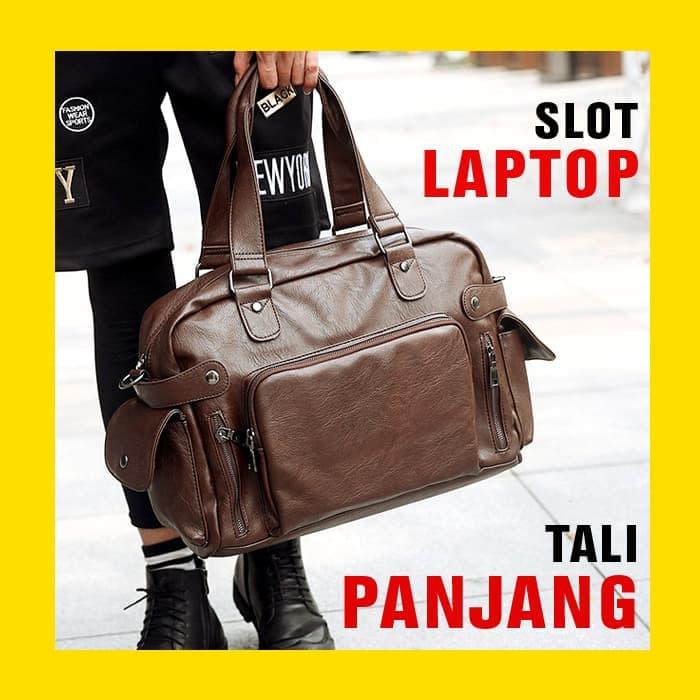 tas laptop kantor kerja kulit pria - tas LV