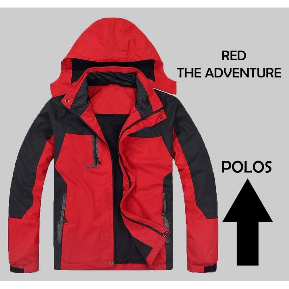 JAKET GUNUNG TASLAN ADVENTURE RED POLOS PROMO