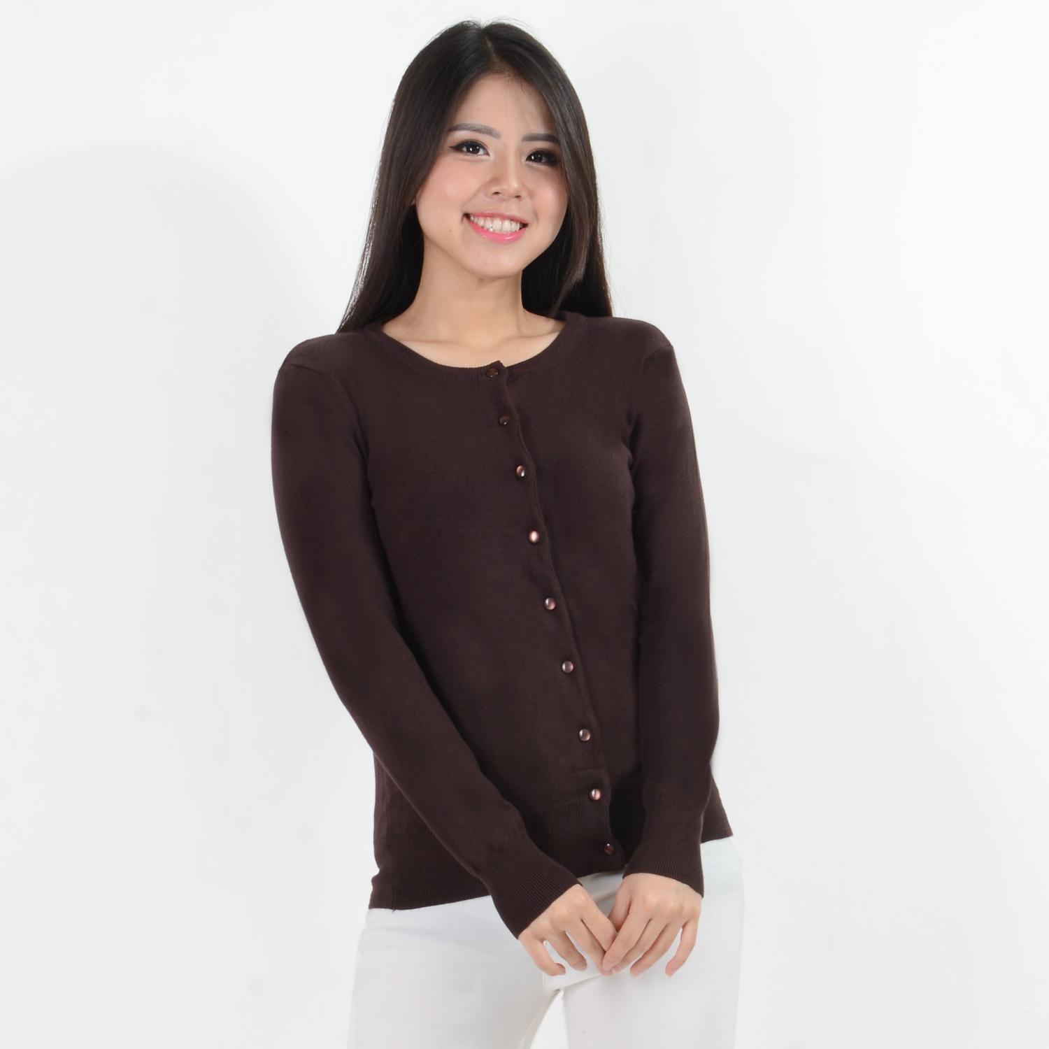 Candies Cardigan 8928 V neck Wanita Dongker. Cardigan candies indonesia Source · cardigan candies o neck 7078 coklat tua