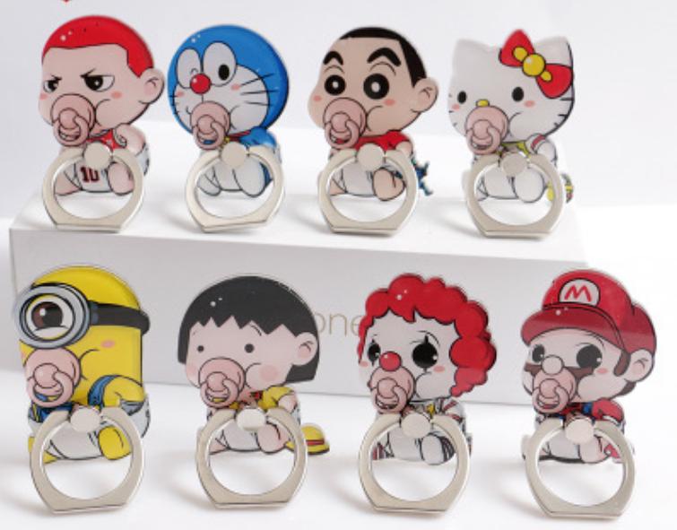 Iring Ring Holder Handphone Karakter HP Cartoon Bayi QX9