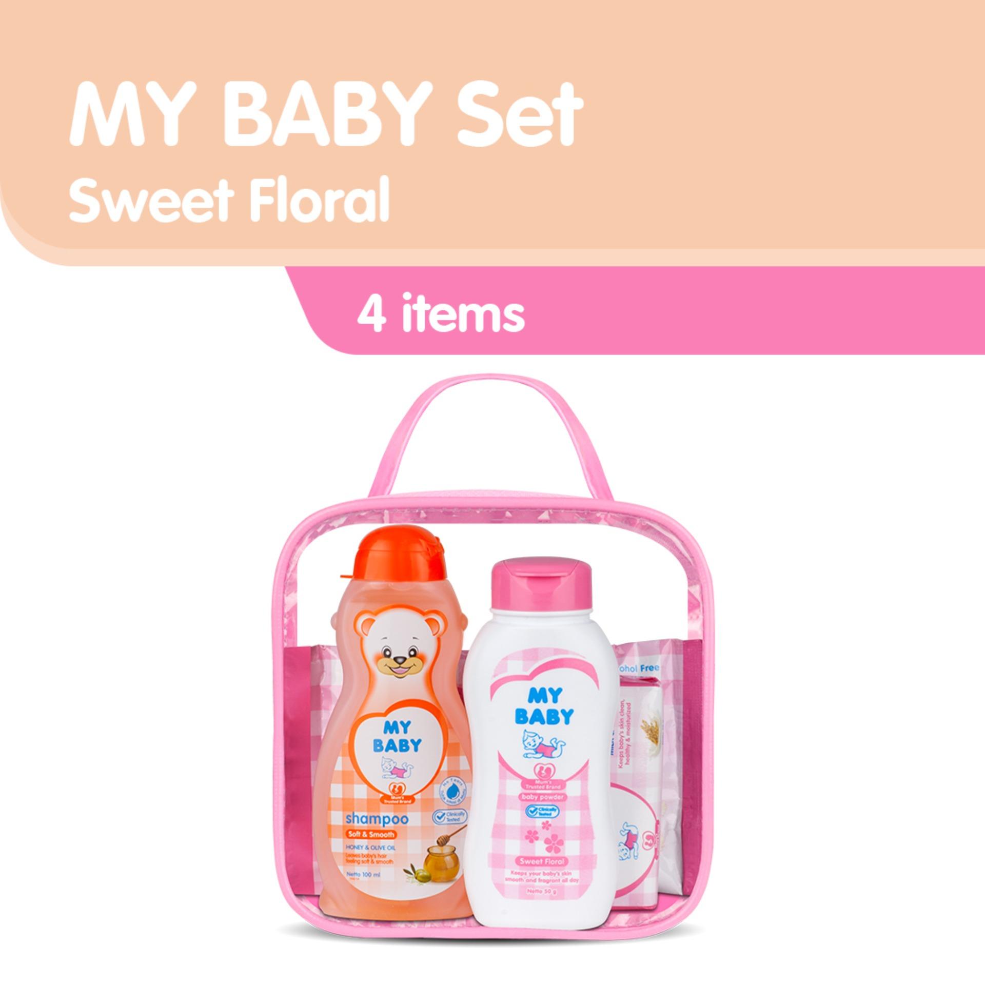 Perlengkapan Mandi Anak My Baby Set Sweet Floral Perlengkapan Bayi