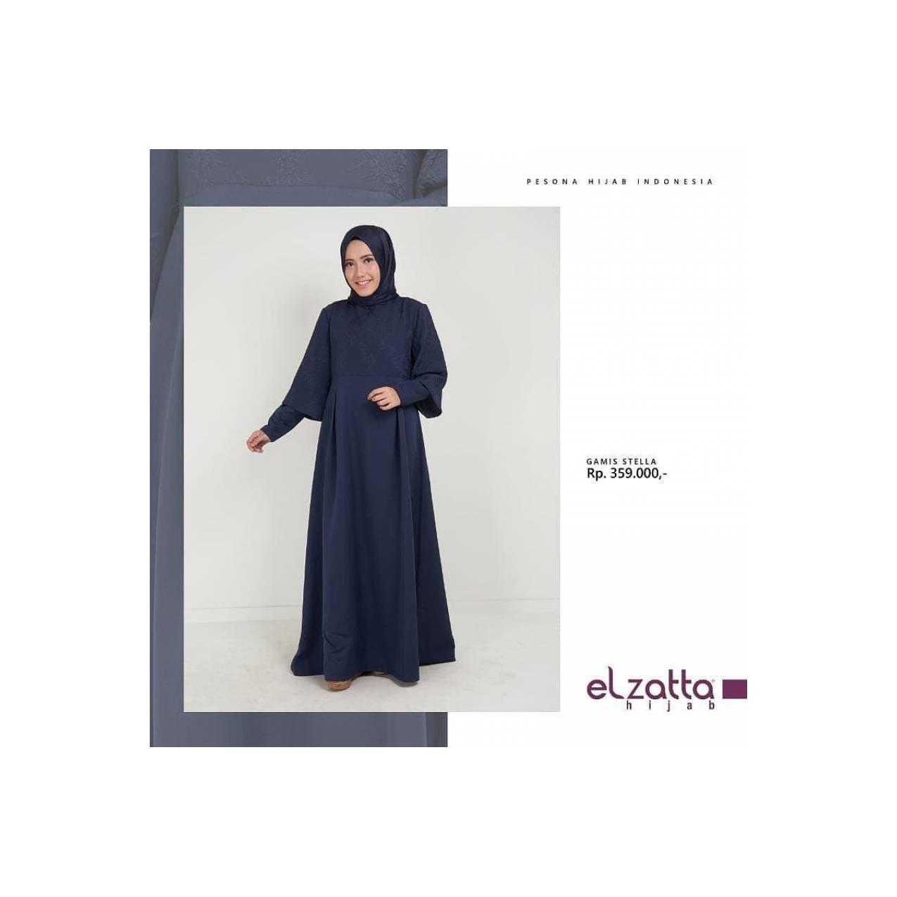Gamis Muslim Polos Wanita Terbaru Elzatta Stela