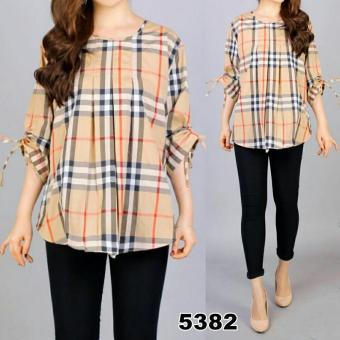 Pencarian Termurah T-OS Atasan Wanita Blouse Jumbo Brika kotak Berry sale - Hanya Rp73