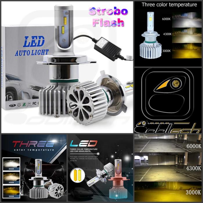 Best Buy Lampu Led Ajib Tiga Warna H4 Mobil Motor