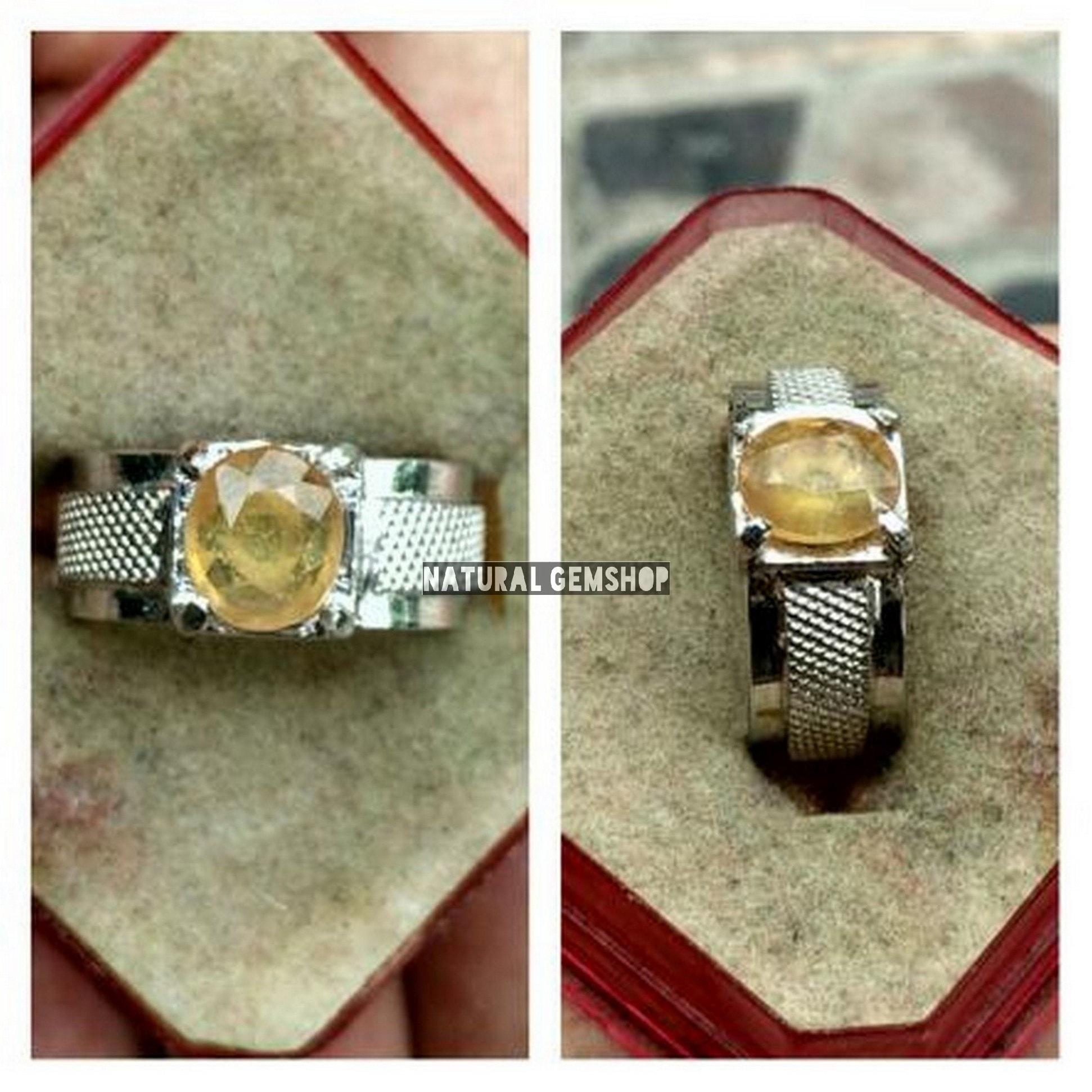 TERMURAH YAKUT ASLI YELLOW SAFIR Ring Mewah MURNI