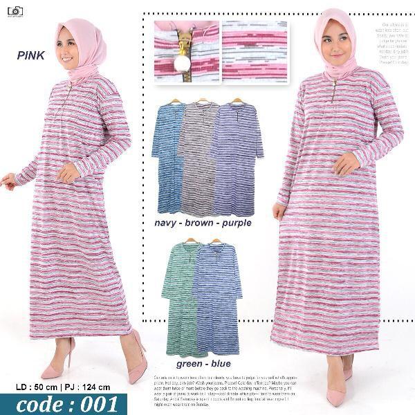 Promo Hari Ini Dress Panjang Gamis Muslim Spandek PE Salur Murah Meriah Untuk Lebaran