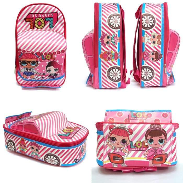 Onlan Tas Ransel Anak Sekolah Play Group Atau PAUT Bahan Kain Sponge Tahan Air Bentuk Mobil Unik