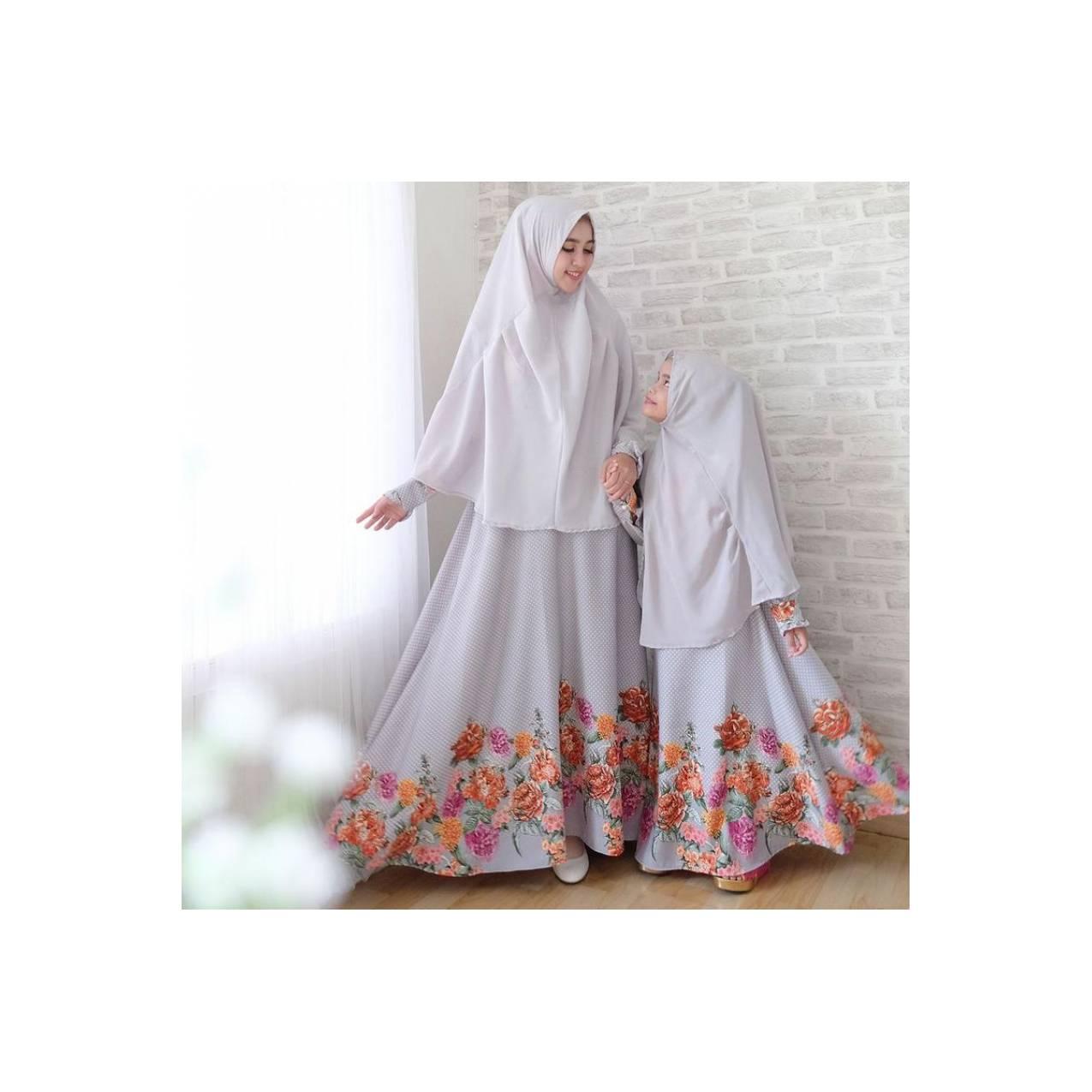 model baju muslim gamis terbaru dan modern Couple ibu anak Safira