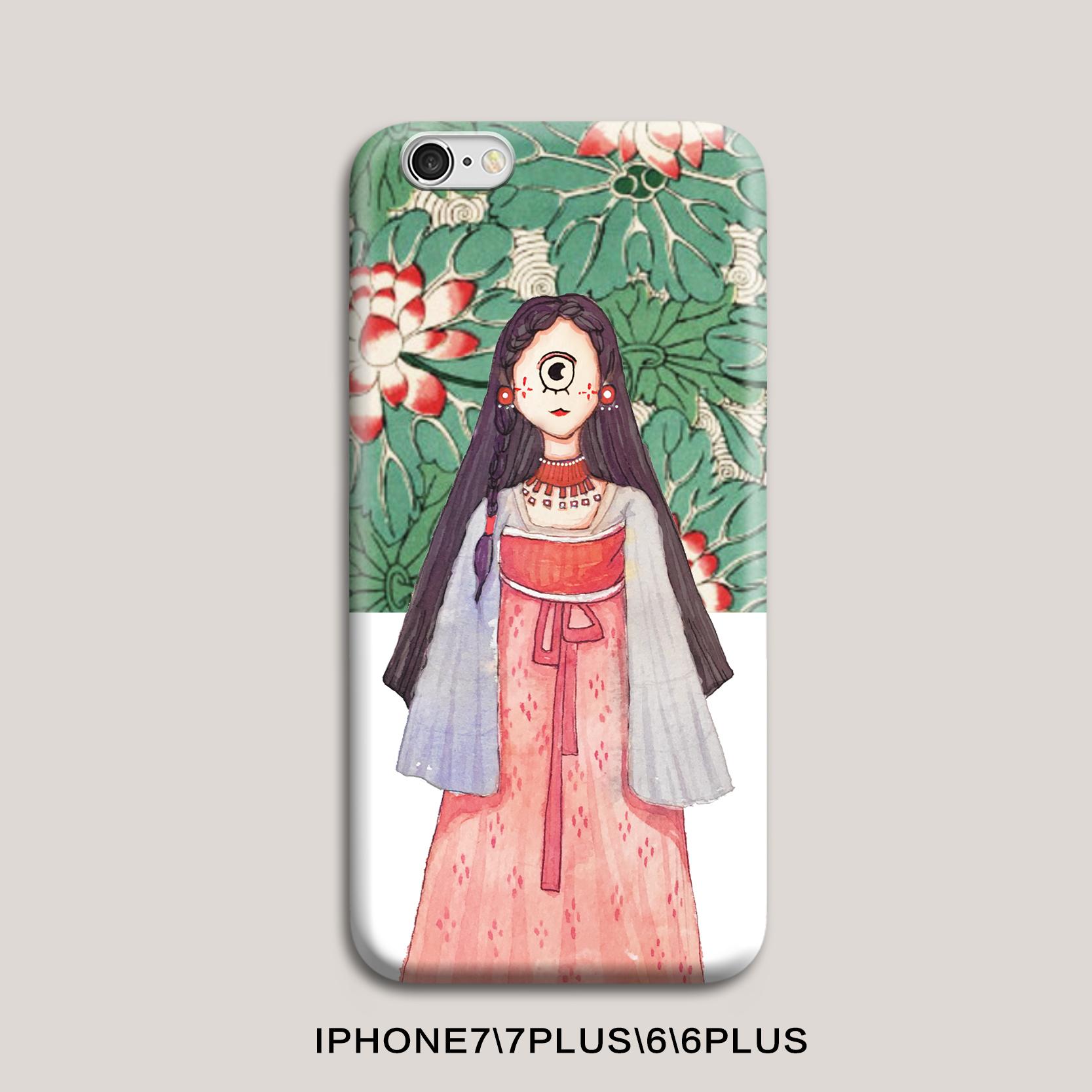 Padang Gurun Selubung Ponsel Hardcase IPhone7Plus Asli Teratai Bermata Satu Anak Perempuan