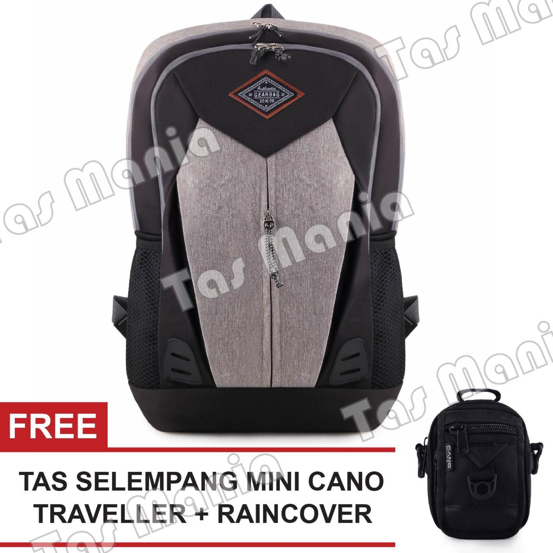Tas Ransel Pria Gear Bag Sylvester 2.0 Dailypack Tas Laptop Backpack + FREE Tas Selempang Mini Cano Traveller - Black Promo Diskon Murah Tas Laptop Kerja Kantor Kuliah Anti Air Eiger Rei Consina North Face Deuter Termurah Terlaris Best Seller