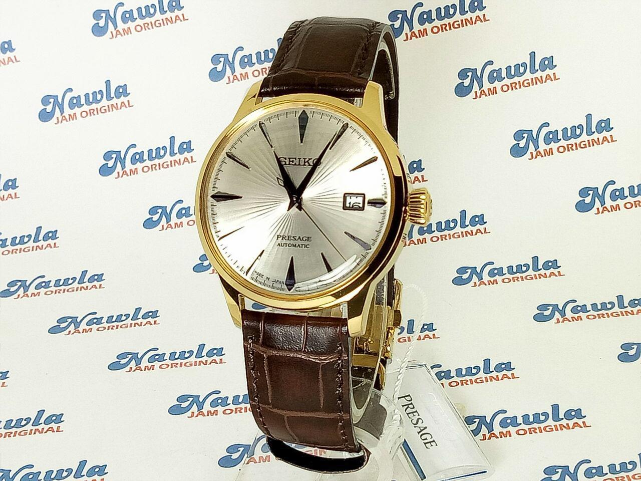 Seiko Presage Cocktail SRPB44J1 Brown Leather - Jam Tangan Pria SRPB44