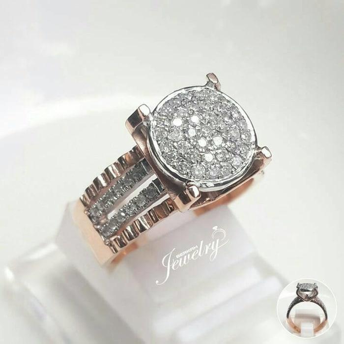 NEW PROMO Cincin Emas 6,81 Gram Berlian Eropa 0,43 Carat Natural Diamond