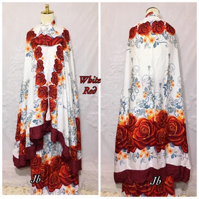 Promo Mukena Bali Jumbo Best Seller 11 white yellow