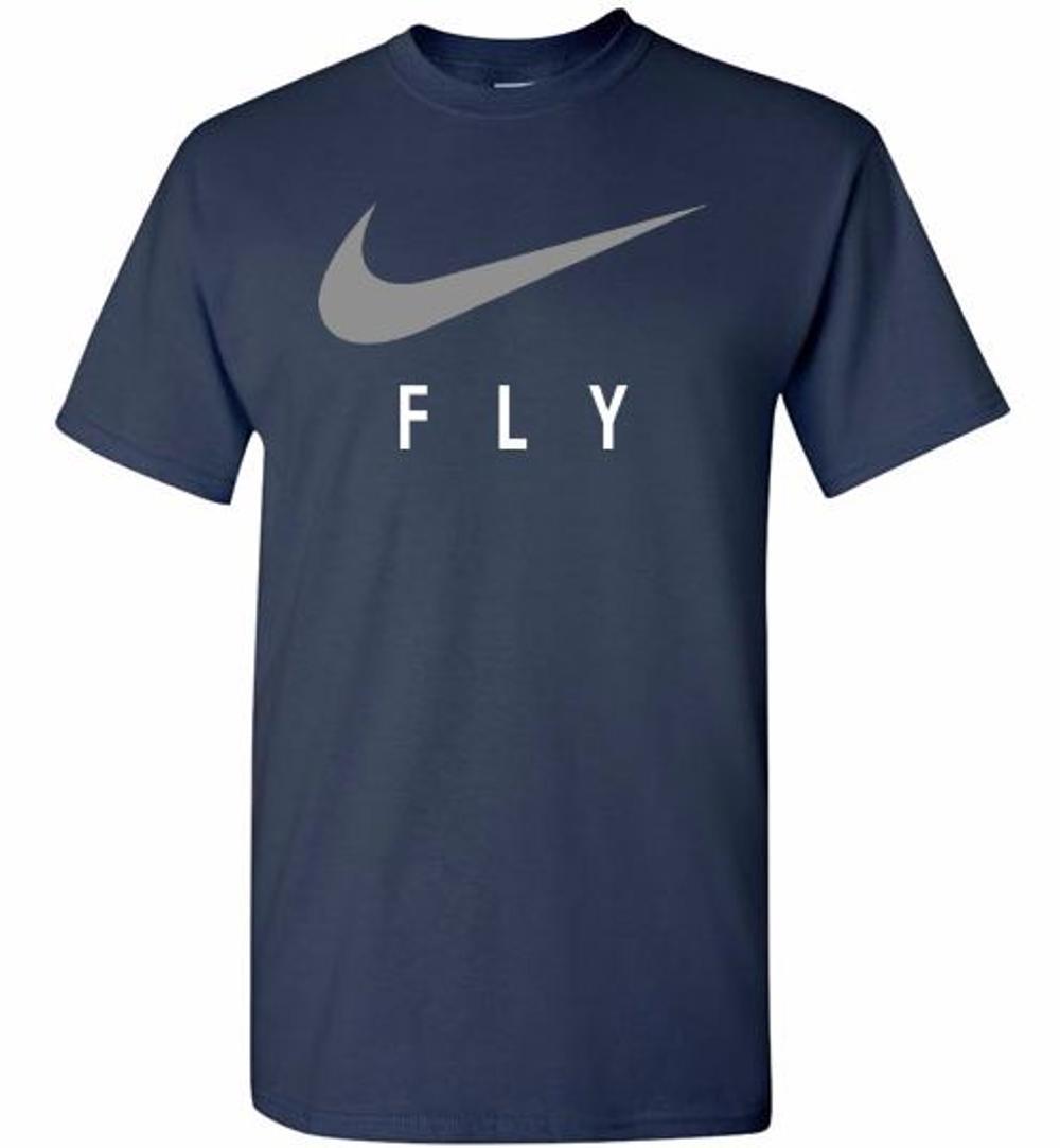 Kaos Baju Distro Nike Fly Biru Dongker Navy T Shirt Distro Sport Kaos Lari Run OT Design S-M-L-XL-XXL