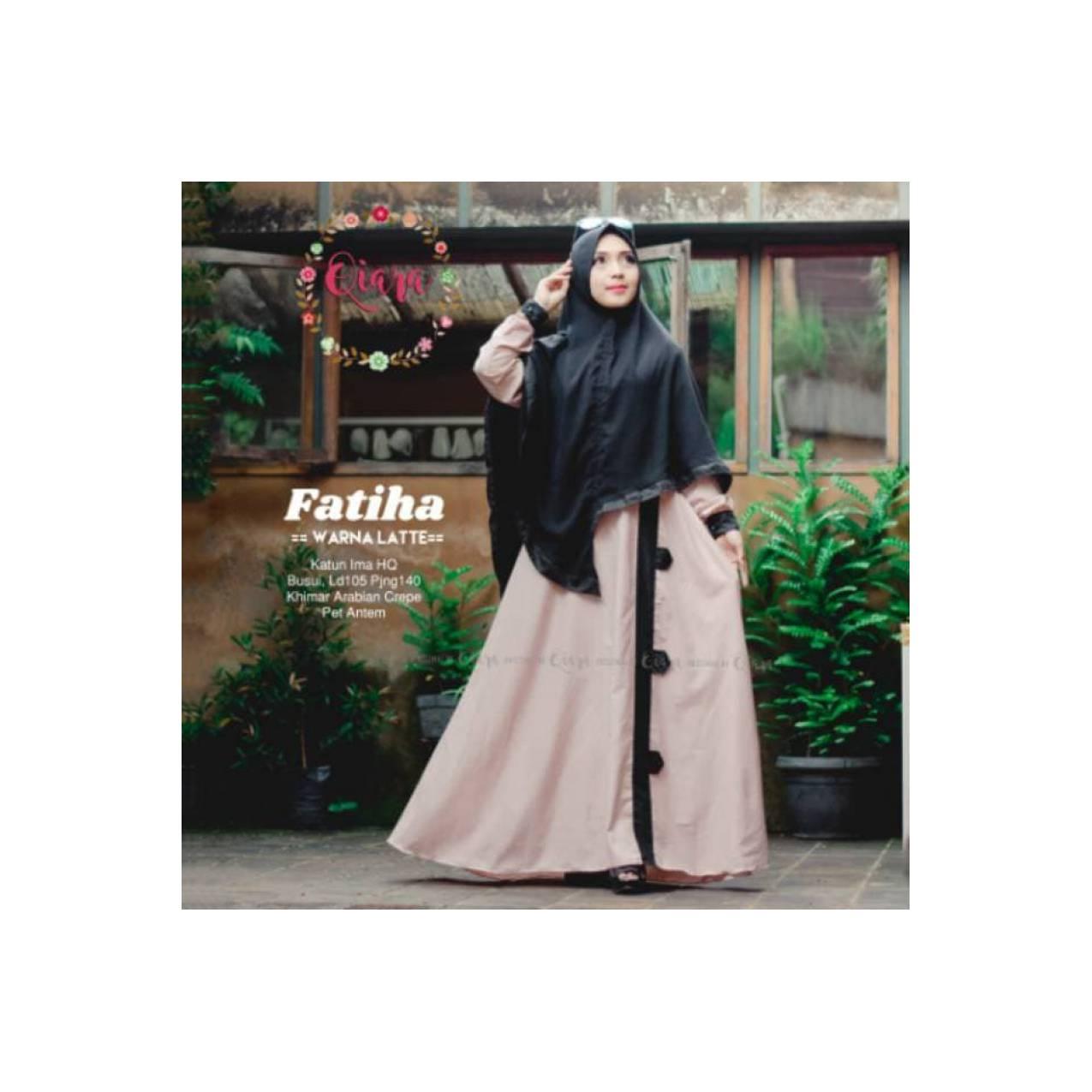 Gamis Jumbo Fatiha Syari Original Qiara Set Jilbab