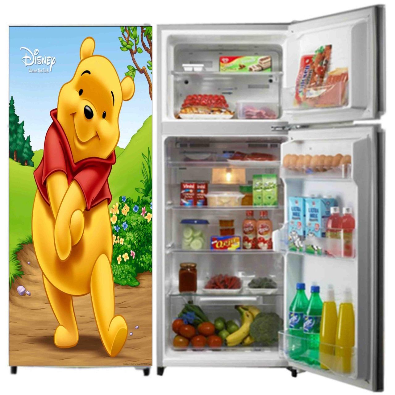 Stiker Kulkas 2 Pintu Size 150 X 60 Motif And Karakter Winnie The Pooh ( Gambar Winnie The Pooh Nya Di Random Ya )