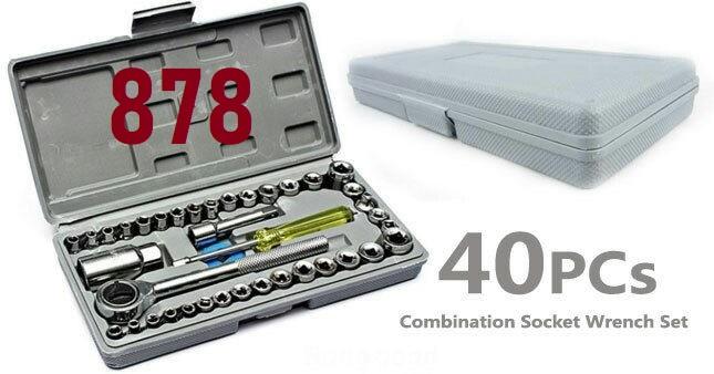 Terlengkap 878 - Tool Kit Shock Rachet / Kunci Sok Set 40 pcs / Kunci Shock