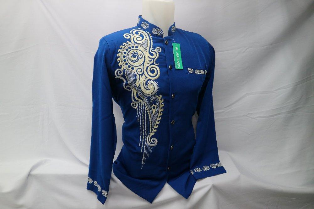 Baju Muslim Pria Baju Koko Lengan Panjang Jasko Jas Koko Biru Seragaman Marawis Jas Nikah Kemeja Pria Dewasa Al Muttaqin Jakarta JKH 136 di lapak Al Muttaqin Collection produsenbajukoko