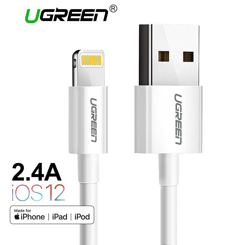 UGREEN Original 0.25M Apple lightning MFi Kabel Fast Charging Data Cable for iPhone 7plus iPod iPad White