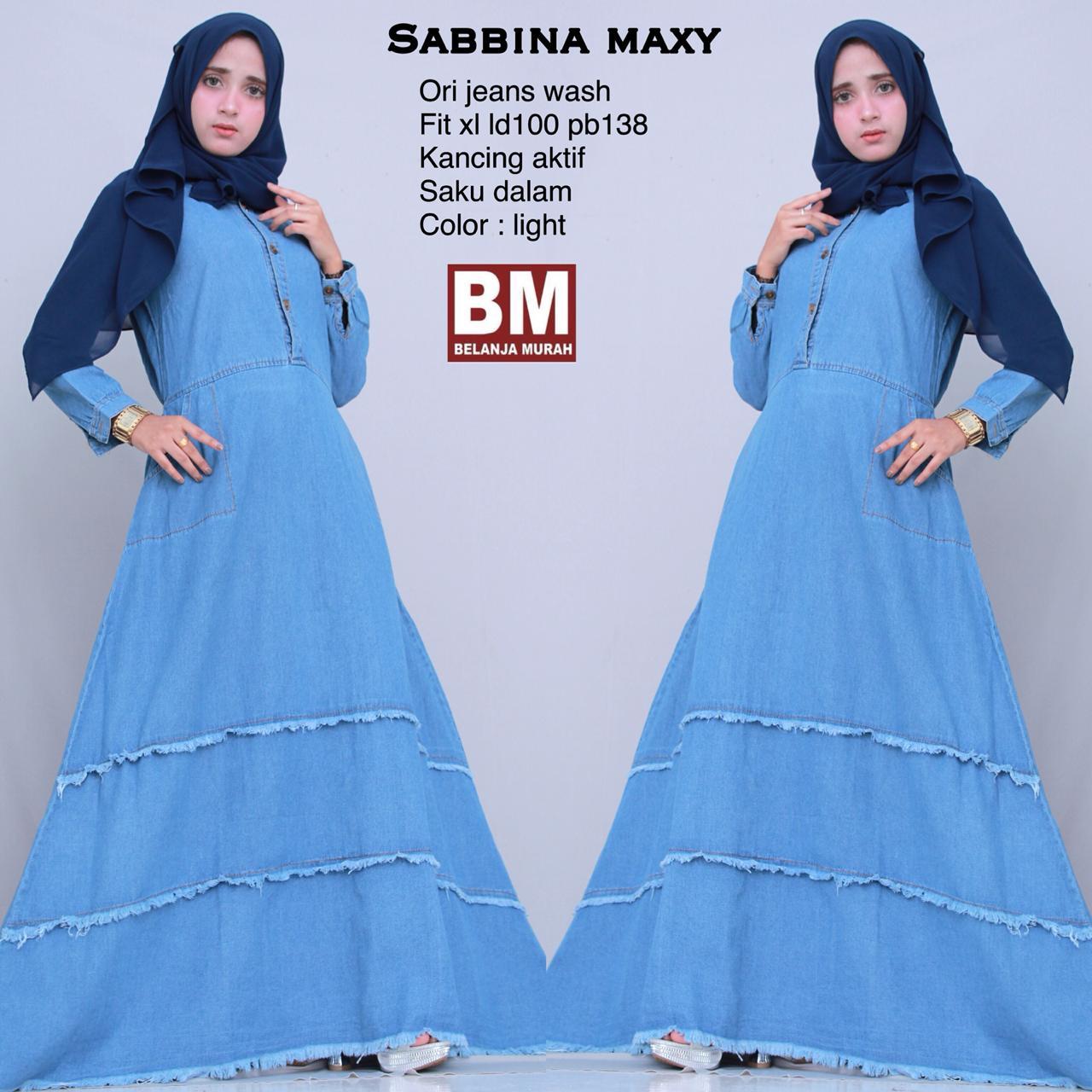 Sabbina Maxy - Maxy Dress - Gamis Jeans - Gamis Model Terbaru - Baju Muslim Berkualitas