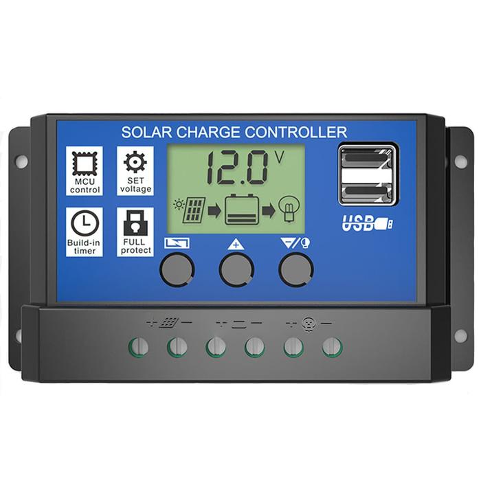 PWM Solar Panel Charge Controller 10A With Dual USB Port Panel Surya
