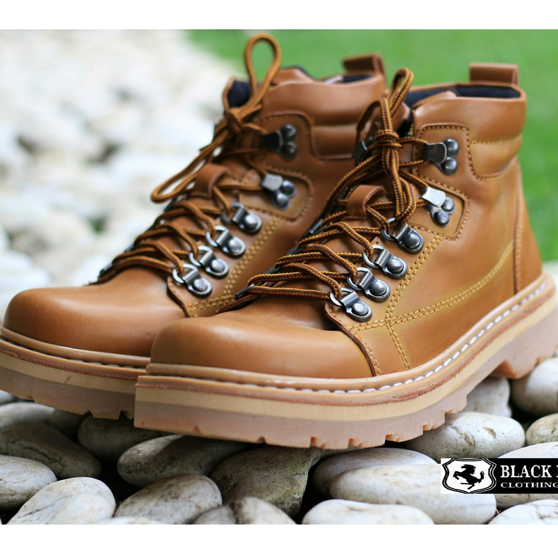 Sepatu Boots Kulit Asli Safety Pria BLACKMASTER  ORIGINAL - HARDROCK