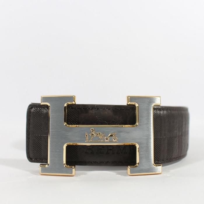 GESPER IKAT PINGGANG KULIT PRIA IMPORT | HERMES 109 GOLD BROWN