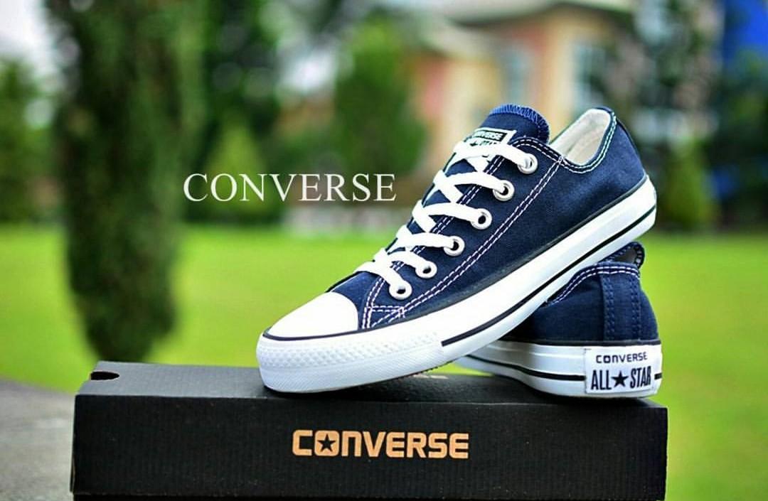 Sepatu sneakers converse all star biru navy-sepatu sekolah