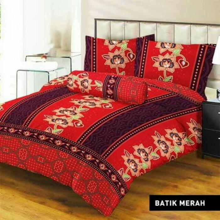 SPREI LADY ROSE BATIK MERAH No.1 KING 180 SEPRAI KLASIK MEWAH ELEGANT Exclusive