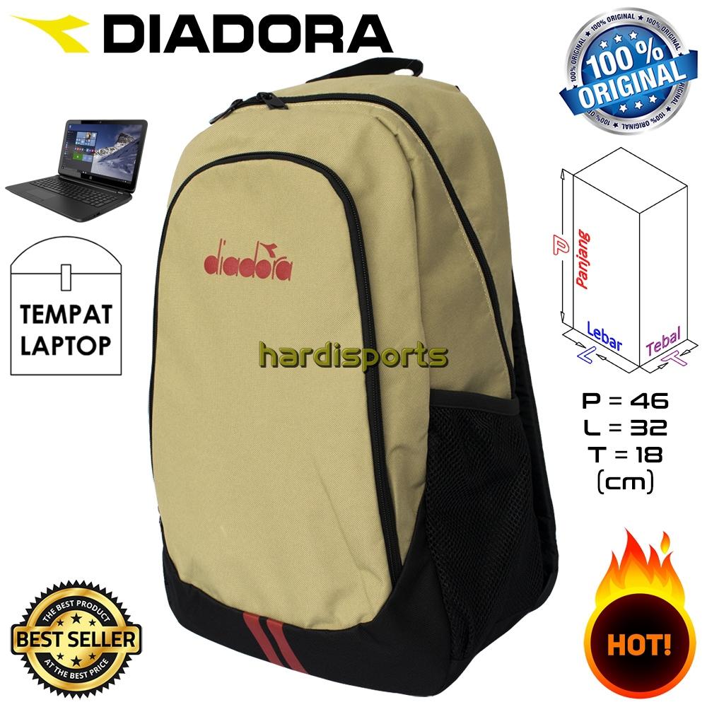 Tas Punggung Diadora Backpack Sporty 2 Strips DIAXBP8301KH - Khaki